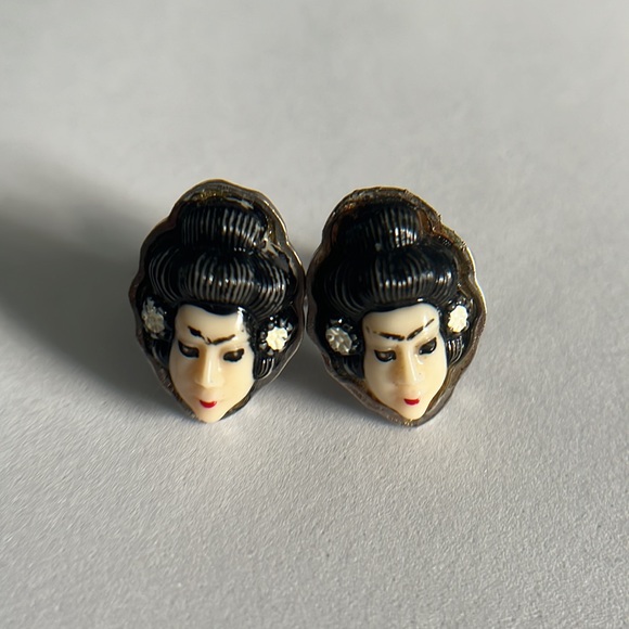 Selro Seleni Vintage Asian Face Cuff Links - Picture 12 of 14